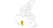 Karte der Wanderungen in Alberta