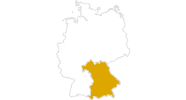 Karte der Wanderungen in Bayern