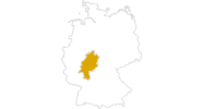 Karte der Wanderungen in Hessen