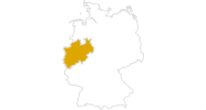 Karte der Wanderungen in Nordrhein-Westfalen