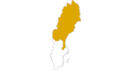 Karte der Wanderungen in Nordschweden
