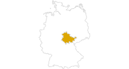Karte der Wanderungen in Thüringen