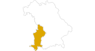 Karte der Wanderungen in Bayerisch-Schwaben