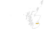 map of all hikes in Edinburgh and the Lothians