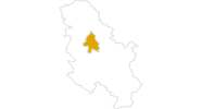 map of all hikes in Belgrade