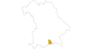 Karte der Webcams in der Alpenregion Tegernsee Schliersee