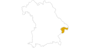 Karte der Wanderwetter im Passauer Land