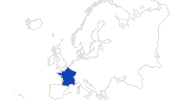 map of all swimming spots in France