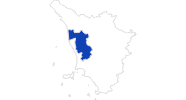 map of all swimming spots Pisa