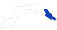 map of all swimming spots La Spezia