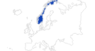 Karte der Bademöglichkeiten in Norwegen