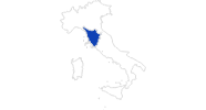 Karte der Bademöglichkeiten in der Toskana