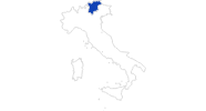 Karte der Badeseen in Südtirol