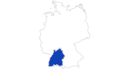 map of all swimming spots in Baden-Württemberg