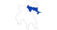 map of all swimming spots in Argolis