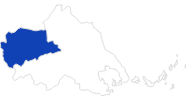 map of all swimming spots in Trikala