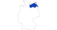 Karte der Bademöglichkeiten in Mecklenburg-Vorpommern