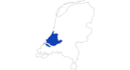 Karte der Bademöglichkeiten in Südholland