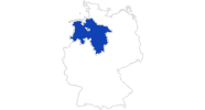Karte der Bademöglichkeiten in Niedersachsen