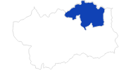 map of all swimming spots in the Matterhorn Region