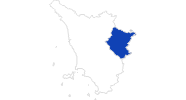 map of all swimming spots in Arezzo