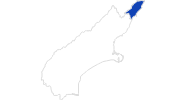 map of all swimming spots in Kaikoura