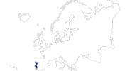 map of all swimming spots in Portugal