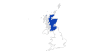 Karte der Bademöglichkeiten in Schottland