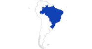 map of all swimming spots in Brazil