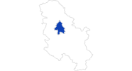 map of all swimming spots in Belgrade