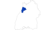 Karte der Bademöglichkeiten Mittlerer Oberrhein (Karlsruhe)