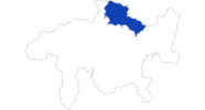 map of all swimming spots in the Prättigau