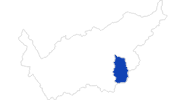 map of all swimming spots in the Saastal