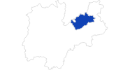 map of all swimming spots in the Val di Fiemme