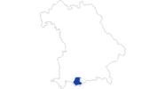 Karte der Bademöglichkeiten in der Zugspitz-Region
