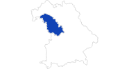 Karte der Bademöglichkeiten Würzburg und Romantisches Franken - Fränkisches Seenland