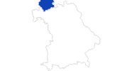 Karte der Badewetter in der Rhön