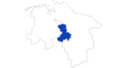 map of all swimming spots in Mittelweser