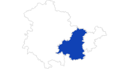 Karte der Wetter in Saale und Thüringer Schiefergebirge
