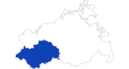 Karte der Bademöglichkeiten in Mecklenburg-Schwerin