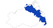 Karte der Bademöglichkeiten in Vorpommern
