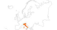 Karte der Ausflugsziele in Italien