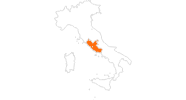map of all tourist attractions in Lazio