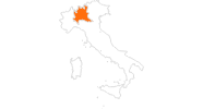 Karte der Ausflugsziele in Lombardei