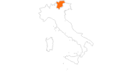 Karte der Ausflugsziele in Südtirol