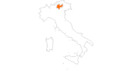 Karte der Ausflugsziele in Trentino