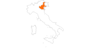 Karte der Ausflugsziele in Venetien