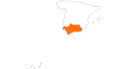 Karte der Ausflugsziele in Andalusien