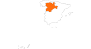 Karte der Ausflugsziele in Kastilien-León