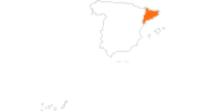 Karte der Ausflugsziele in Katalonien